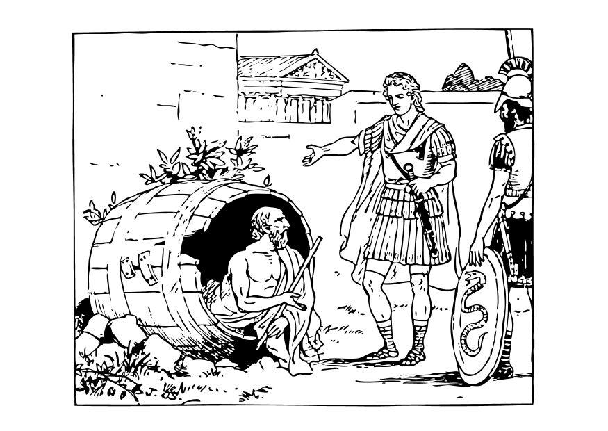 diogA¨ne et alexandre Coloriage diogA¨ne et alexandre