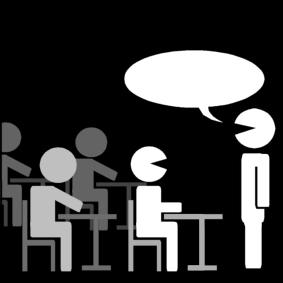 discussion en classe Coloriage discussion en classe