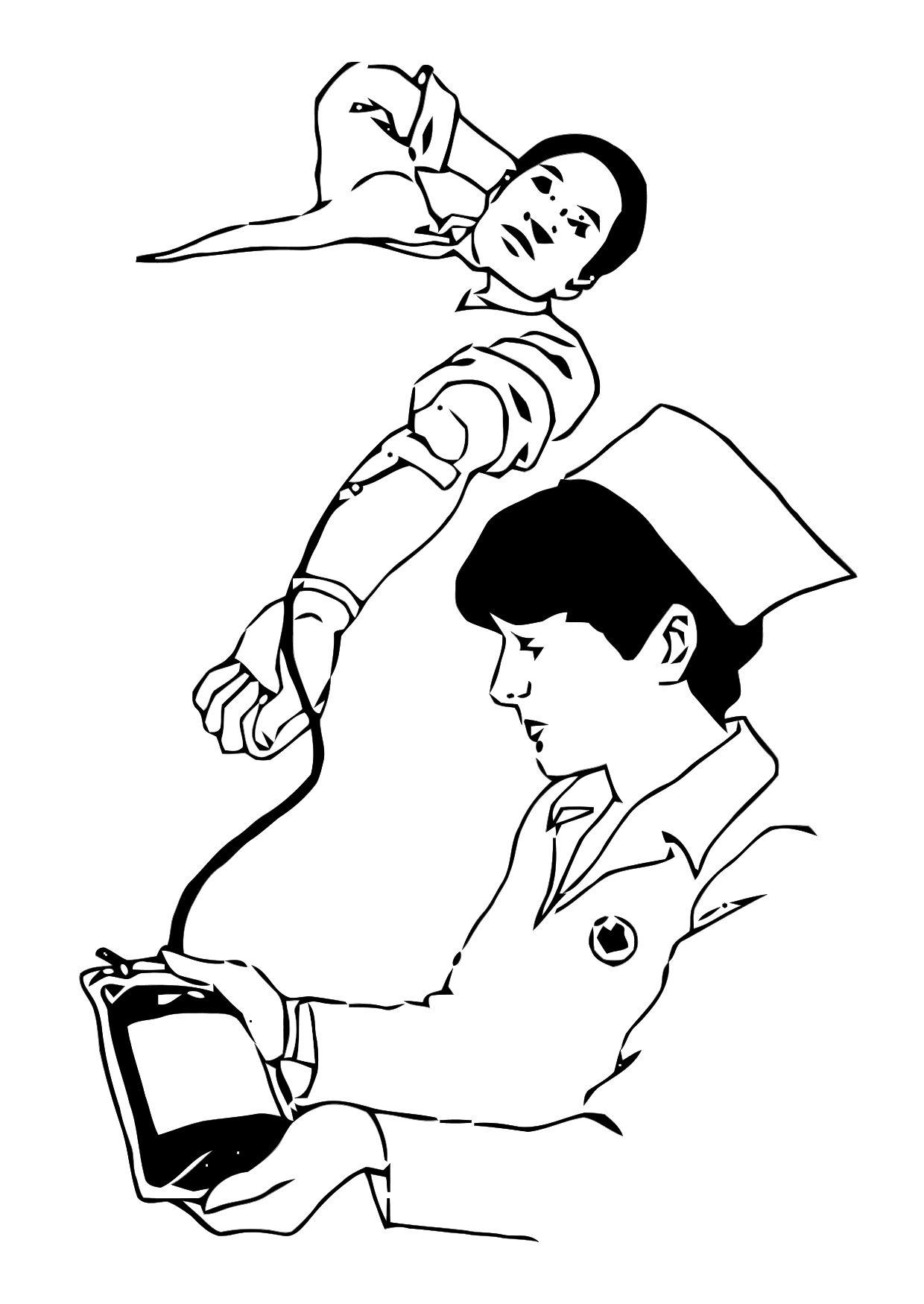 donner du sang Coloriage donner du sang