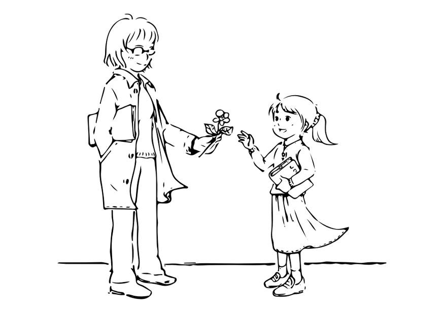 donner un cadeau Coloriage donner un cadeau