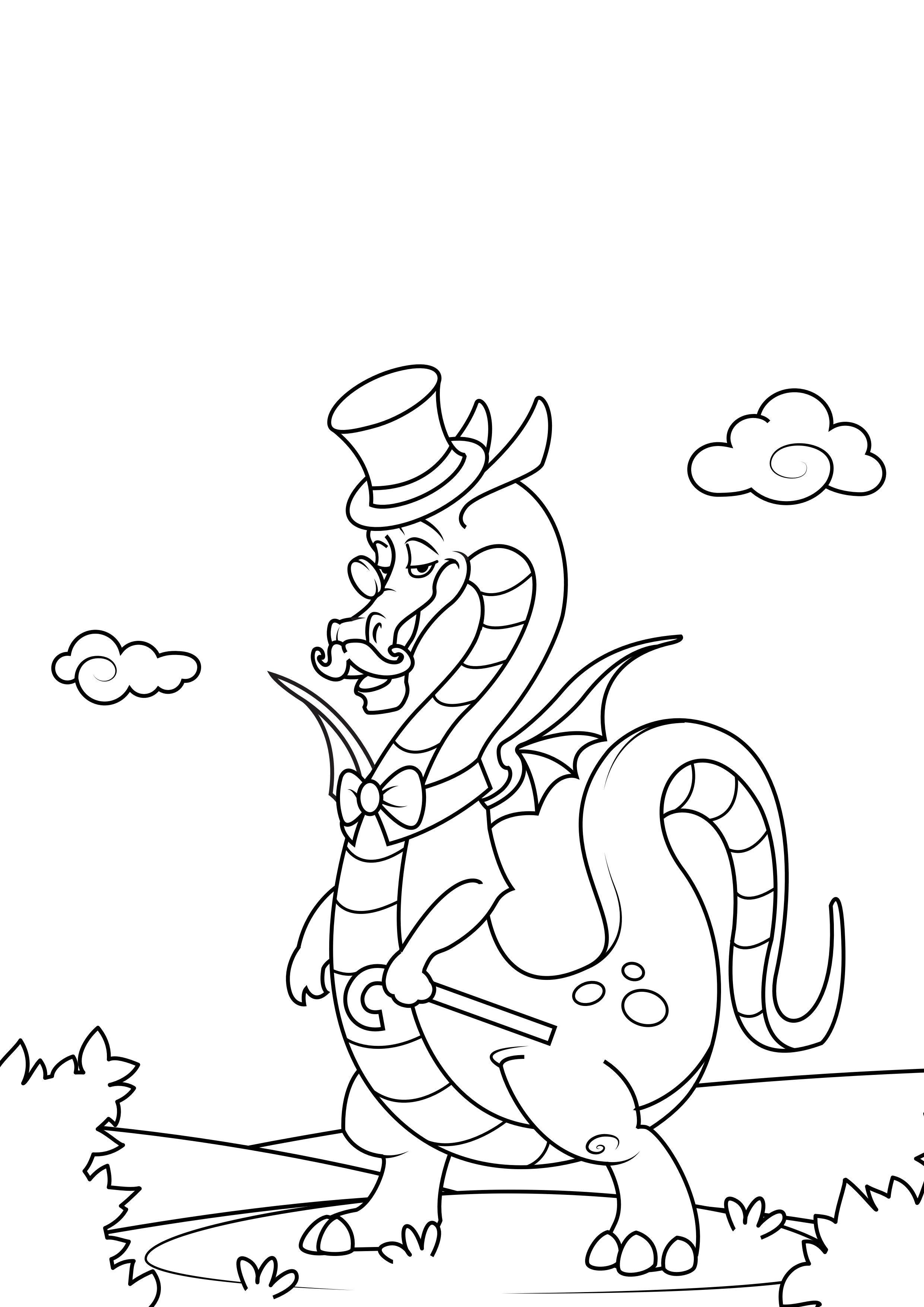 dragon en dA©placement Coloriage dragon en dA©placement