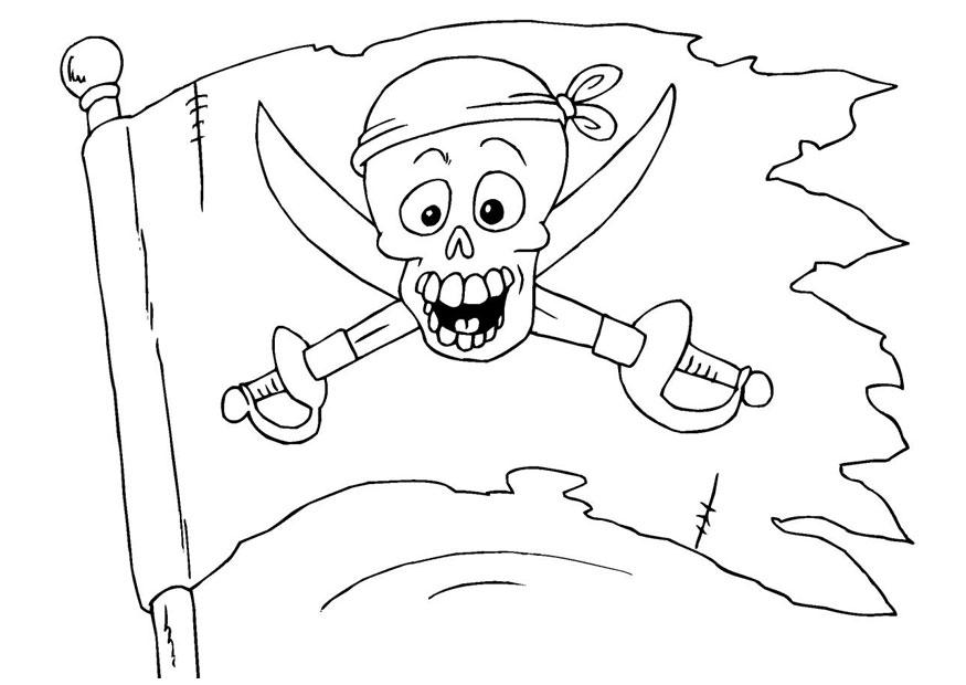 drapeau de pirates Coloriage drapeau de pirates