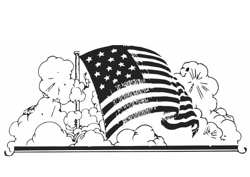 drapeau des A‰tats-unis Coloriage drapeau des A‰tats-unis