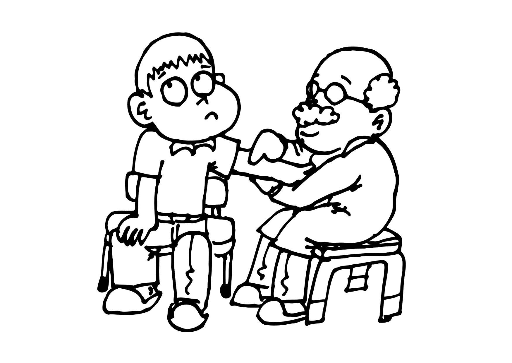 droit aux soins personnels Coloriage droit aux soins personnels