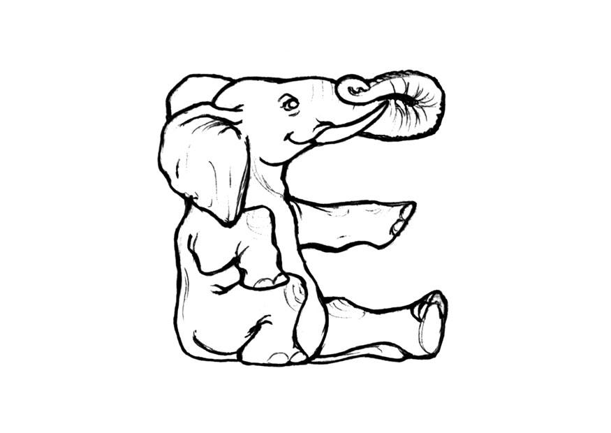 e-elephant Coloriage e-elephant