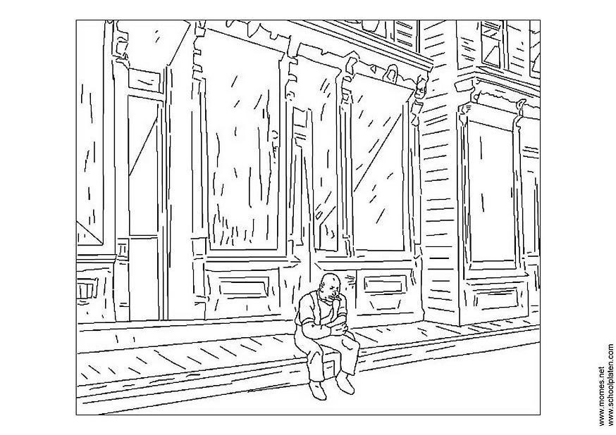 edward hopper Coloriage edward hopper