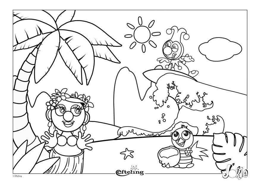 efteling - hawai Coloriage efteling - hawai