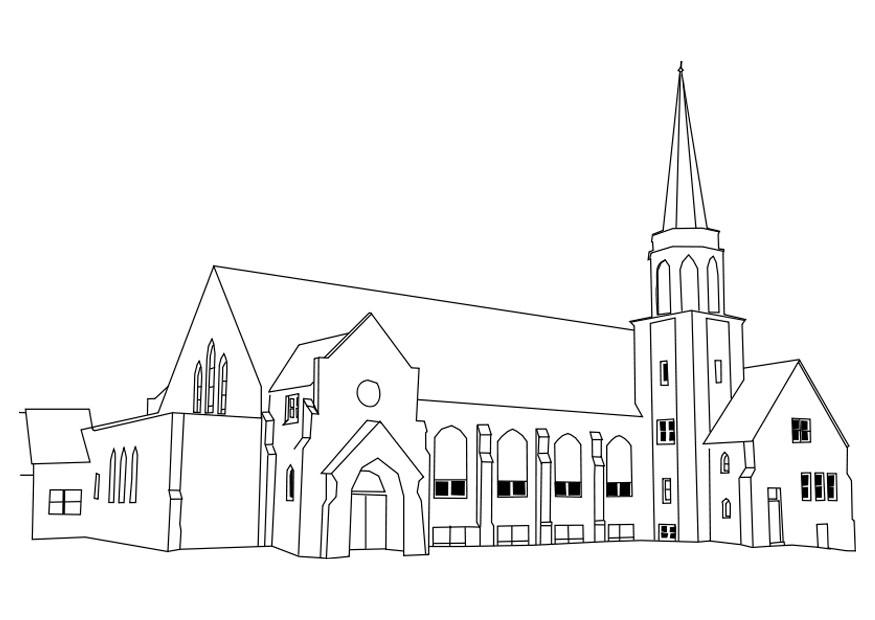 A©glise Coloriage A©glise