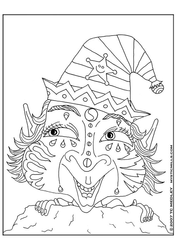 elfe Coloriage elfe