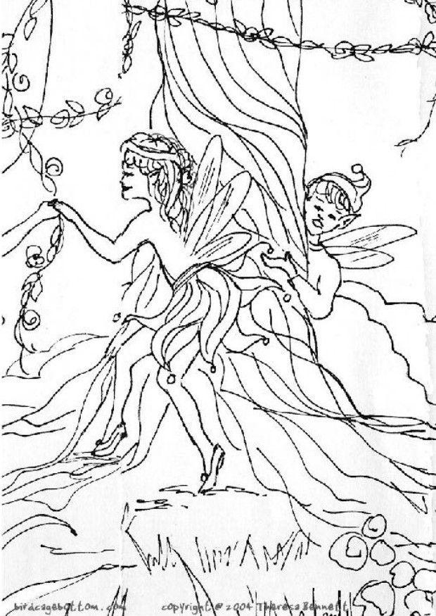 elfes Coloriage elfes