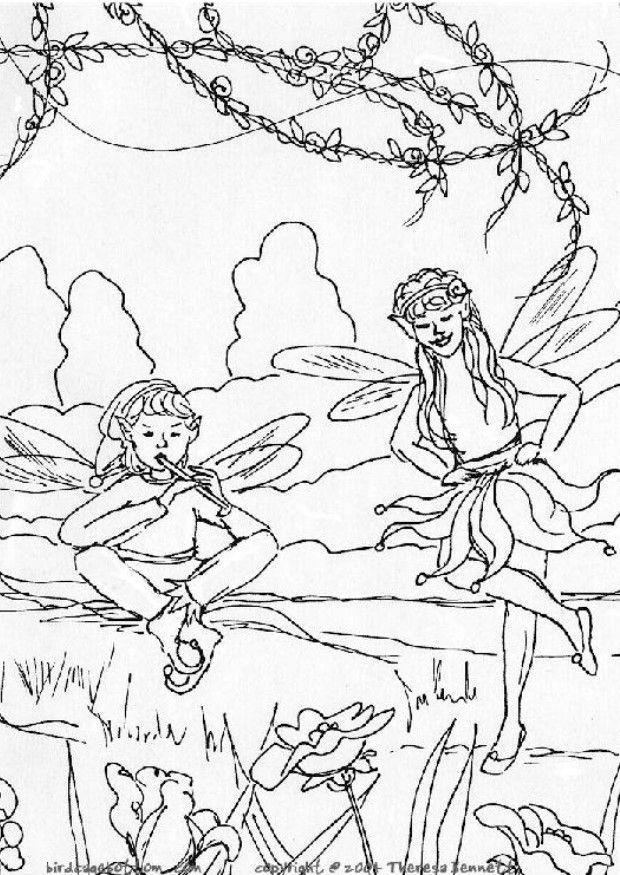 elfes Coloriage elfes