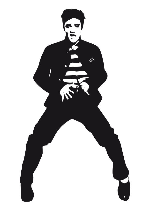 elvis presley Coloriage elvis presley