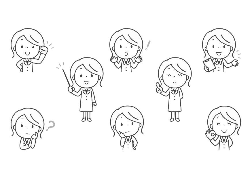 A©motions - professeur Coloriage A©motions - professeur