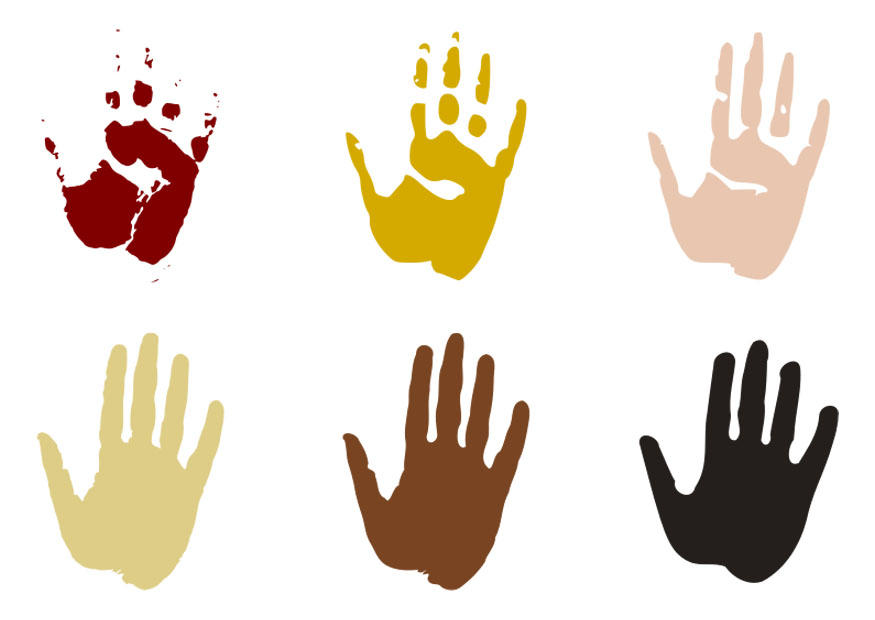 empreintes de la main Coloriage empreintes de la main