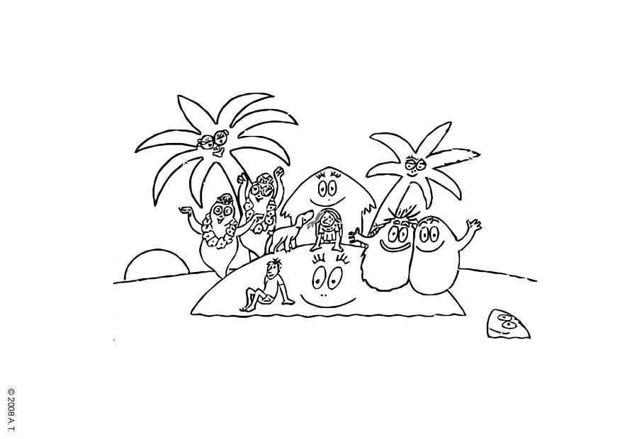 en vacances Coloriage en vacances