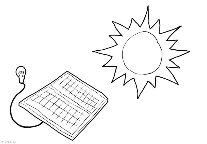 A©nergie solaire Coloriage A©nergie solaire