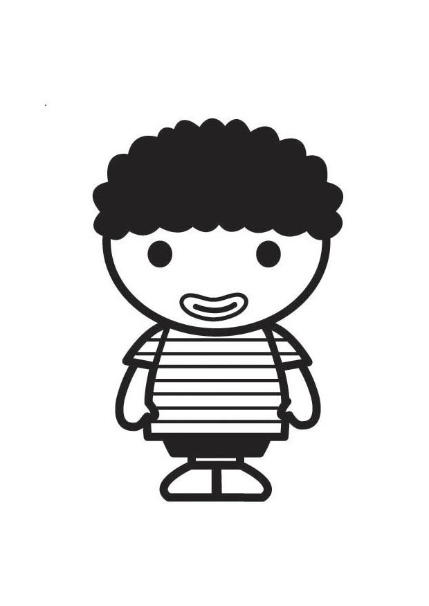 enfant africain Coloriage enfant africain