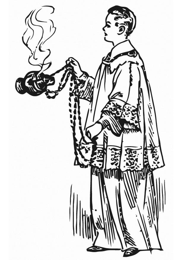 enfant de choeur Coloriage enfant de choeur