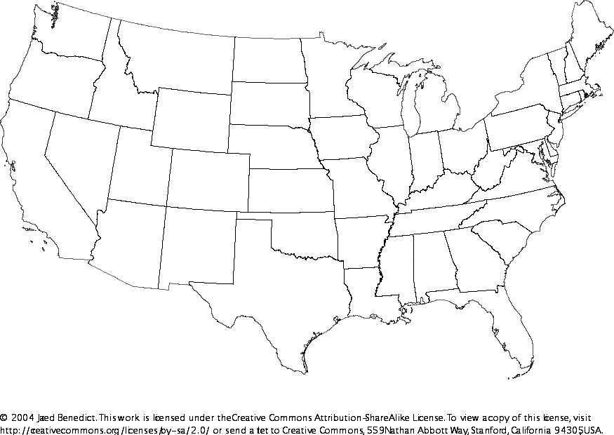 etats-unis Coloriage etats-unis