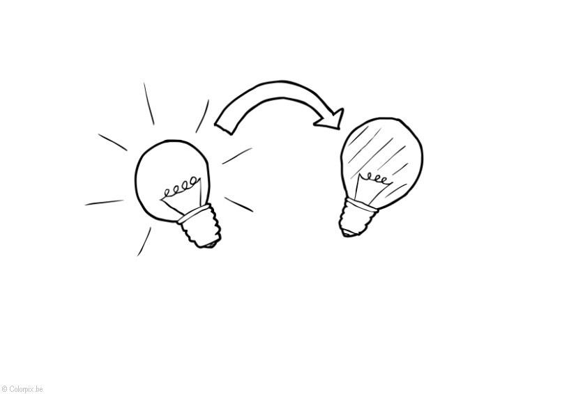 Coloriage A©teindre la lumiA¨re - A©conomie dA©nergie