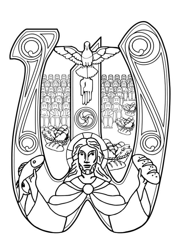eucharistie Coloriage eucharistie