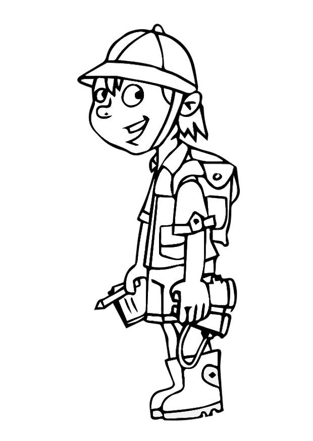 explorateur Coloriage explorateur