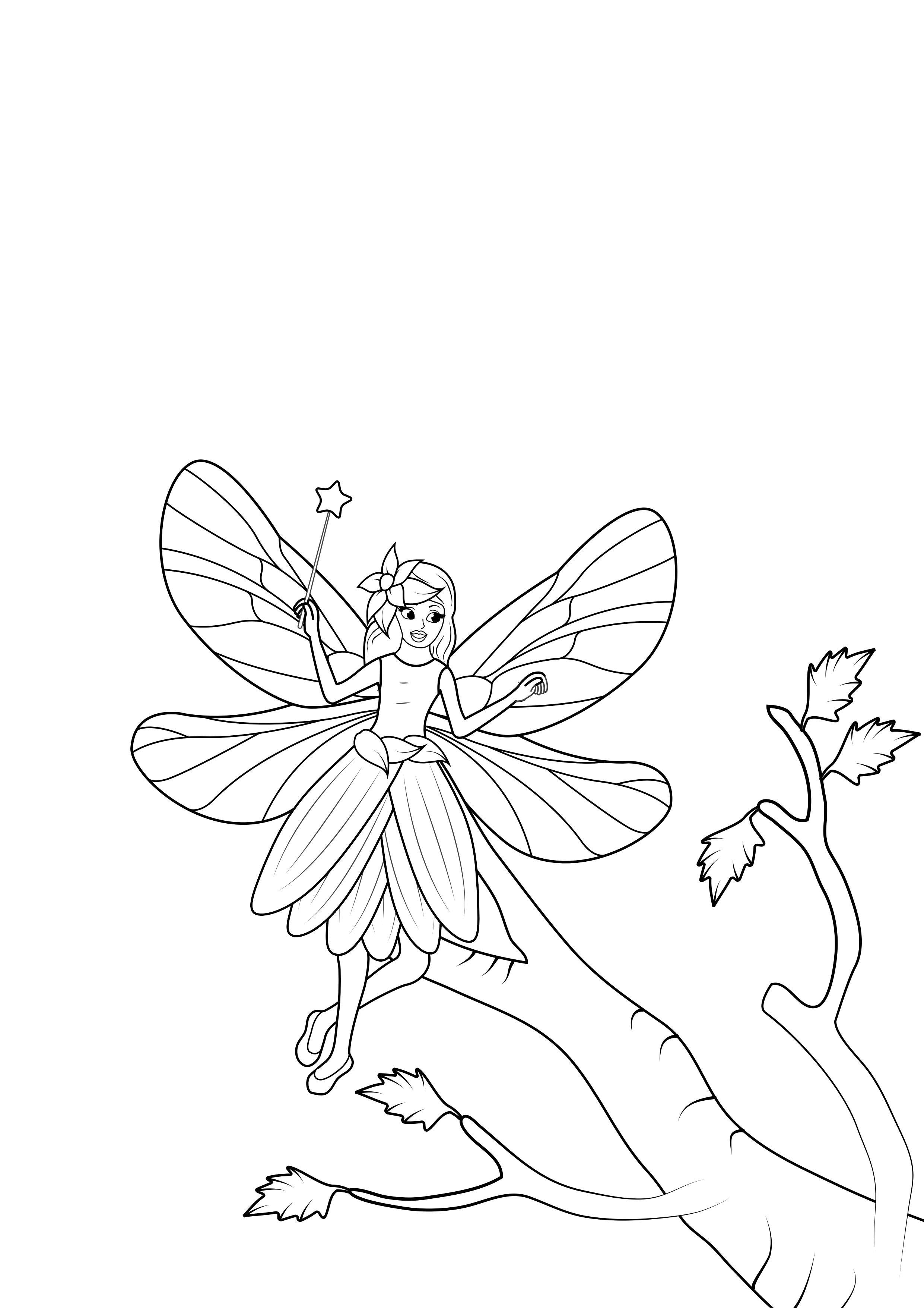 fA©e A l'arbre Coloriage fA©e A l'arbre