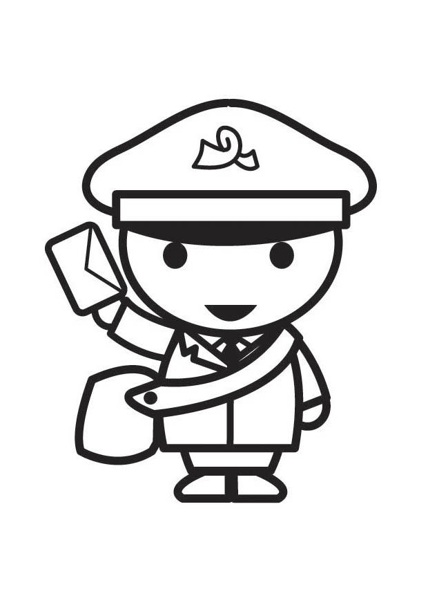 Coloriage facteur