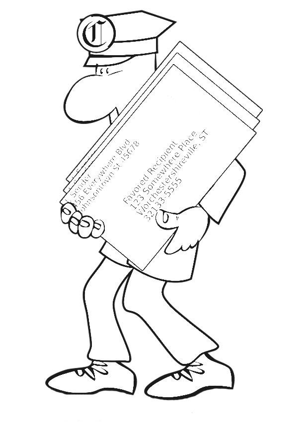 facteur Coloriage facteur