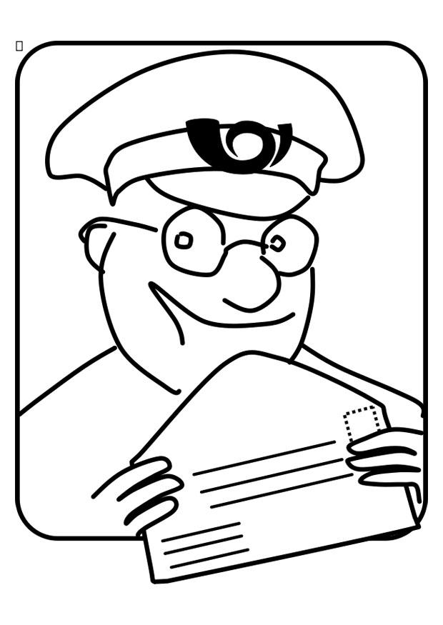 facteur Coloriage facteur