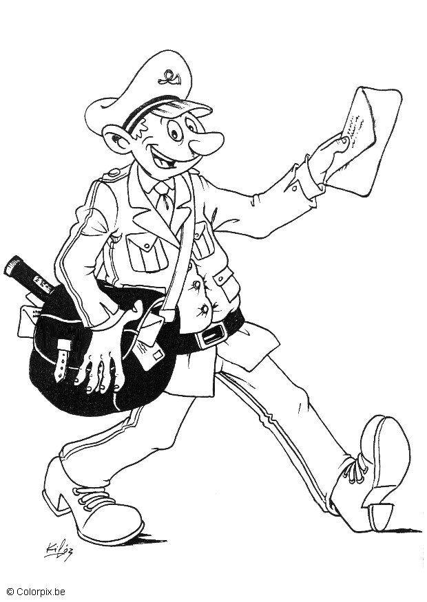 facteur Coloriage facteur