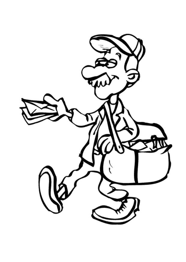 facteur Coloriage facteur