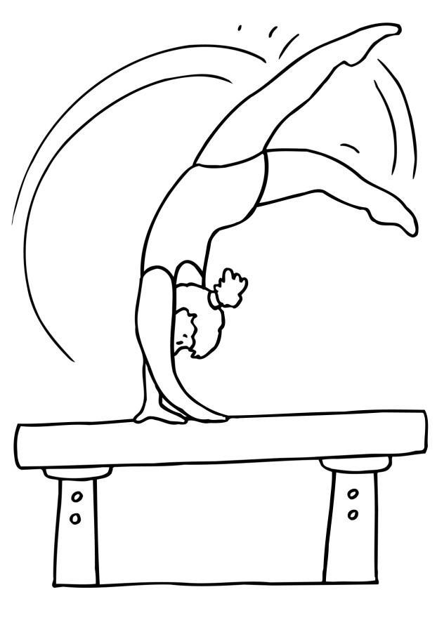 faire de la gym Coloriage faire de la gym