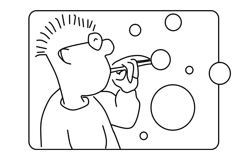 faire des bulles Coloriage faire des bulles