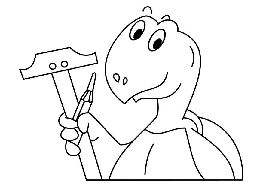 faire du bricolage Coloriage faire du bricolage