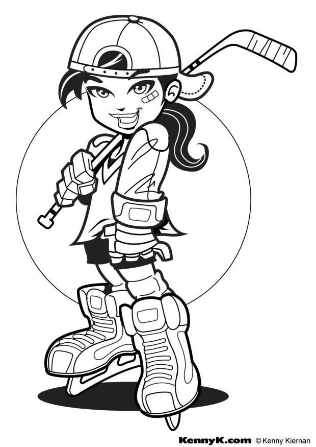 faire du hockey Coloriage faire du hockey
