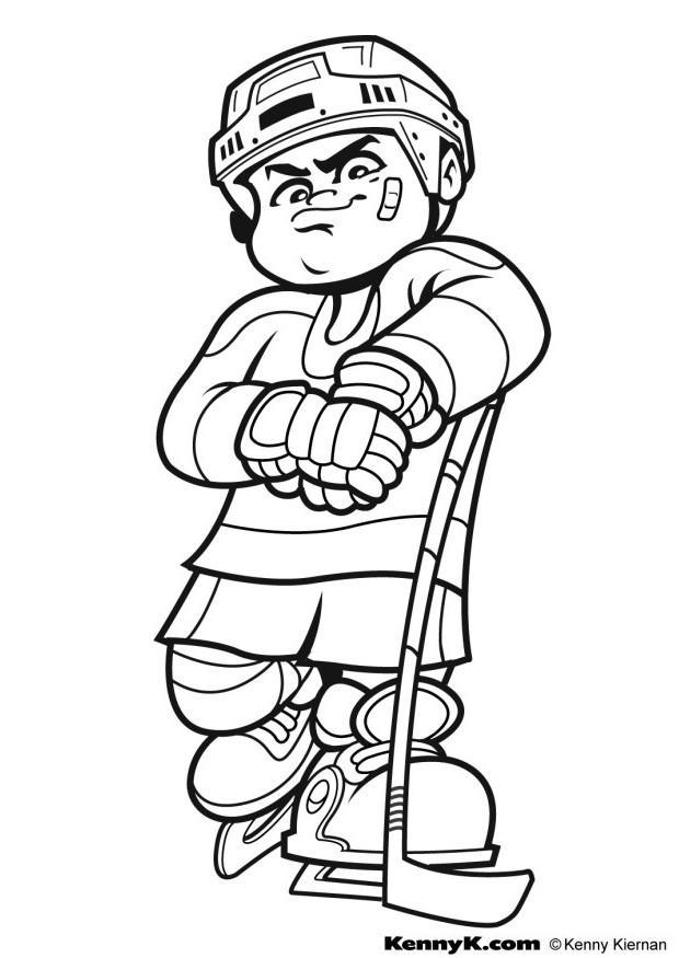 faire du hockey Coloriage faire du hockey