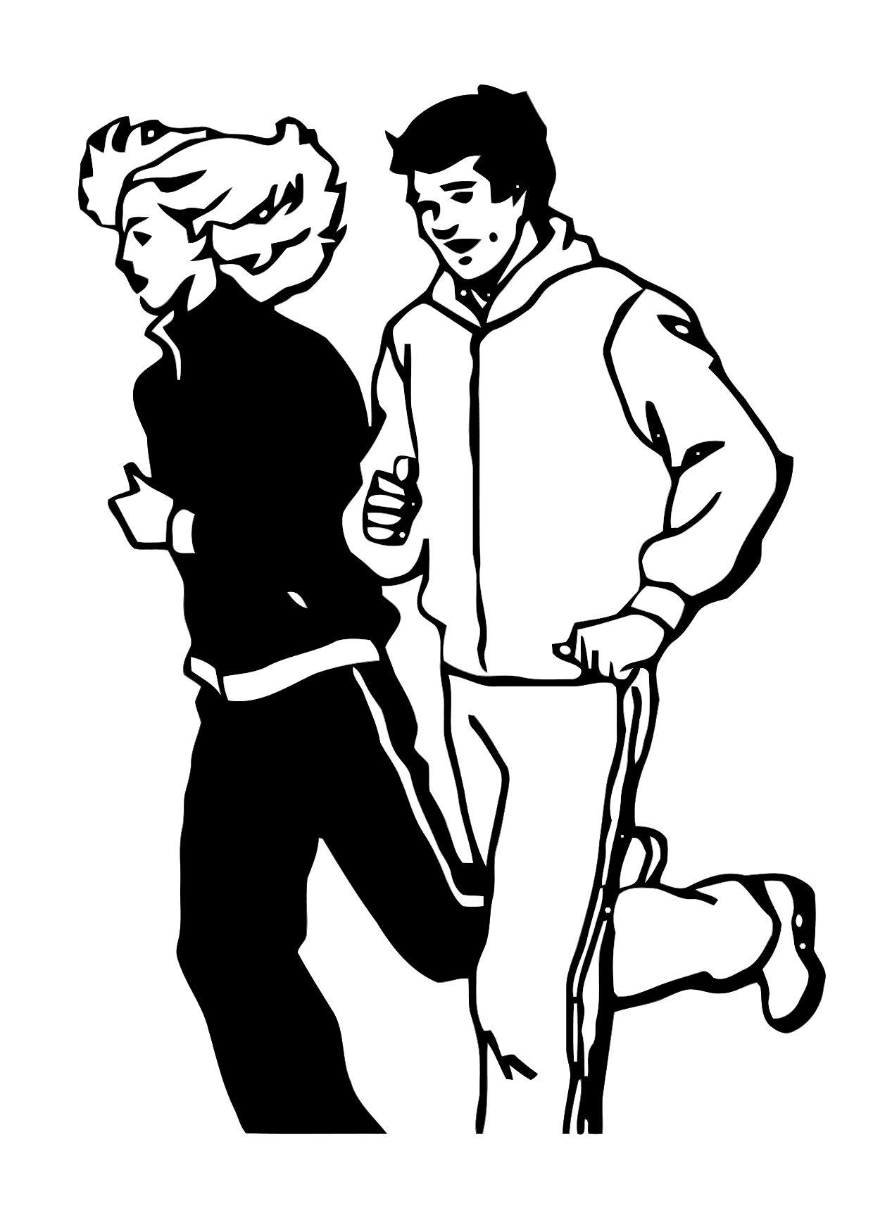 faire du jogging Coloriage faire du jogging