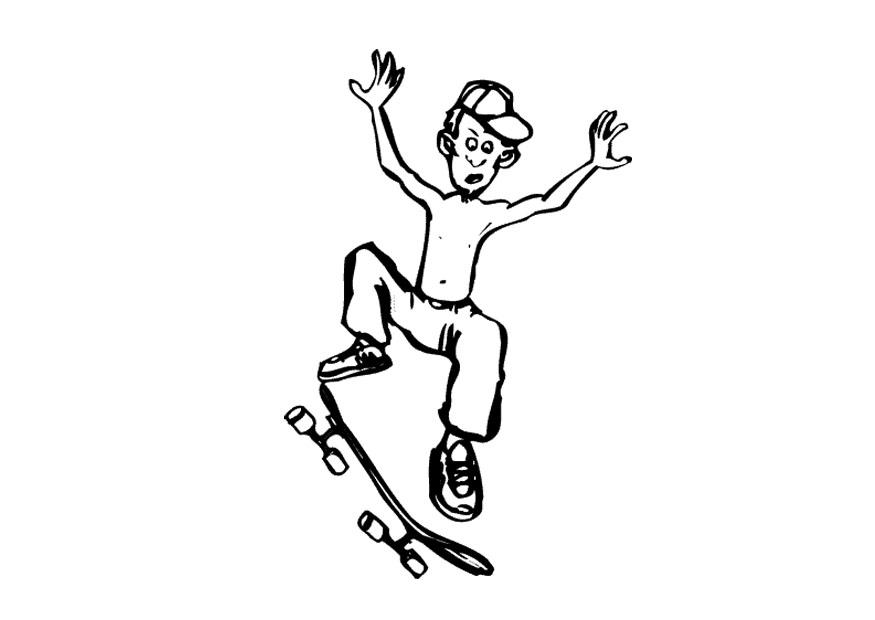 faire du scating Coloriage faire du scating