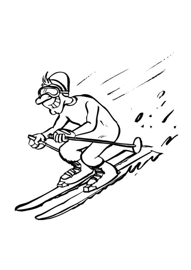 faire du ski Coloriage faire du ski