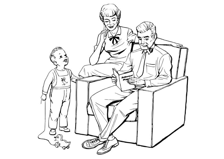 famille Coloriage famille