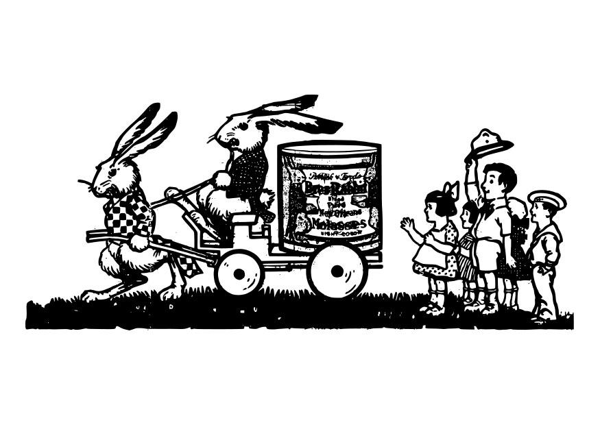 famille de lapin Coloriage famille de lapin