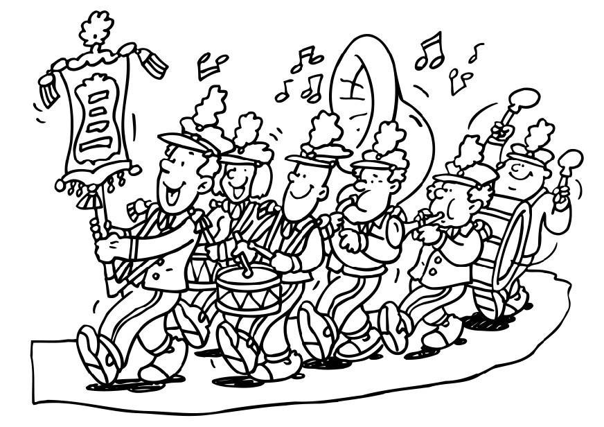 fanfare Coloriage fanfare