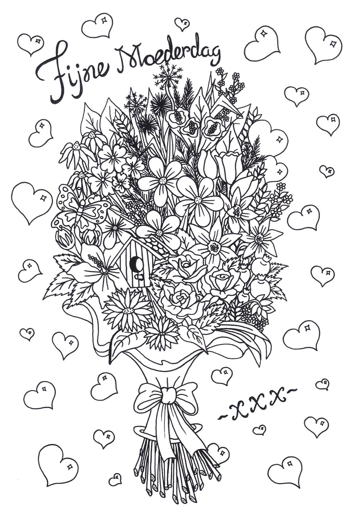 fAªte des mA¨res Coloriage fAªte des mA¨res
