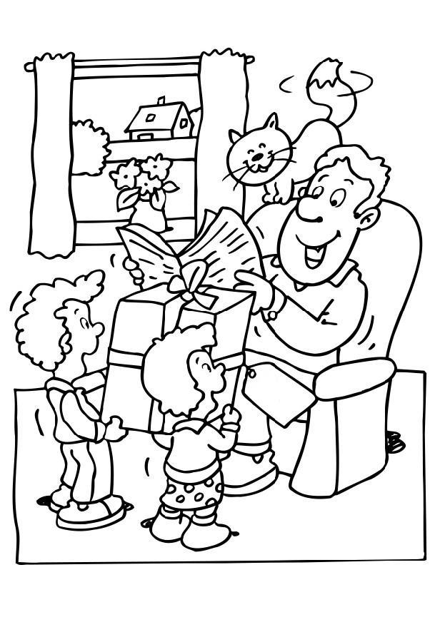 fAªte des pA¨res Coloriage fAªte des pA¨res