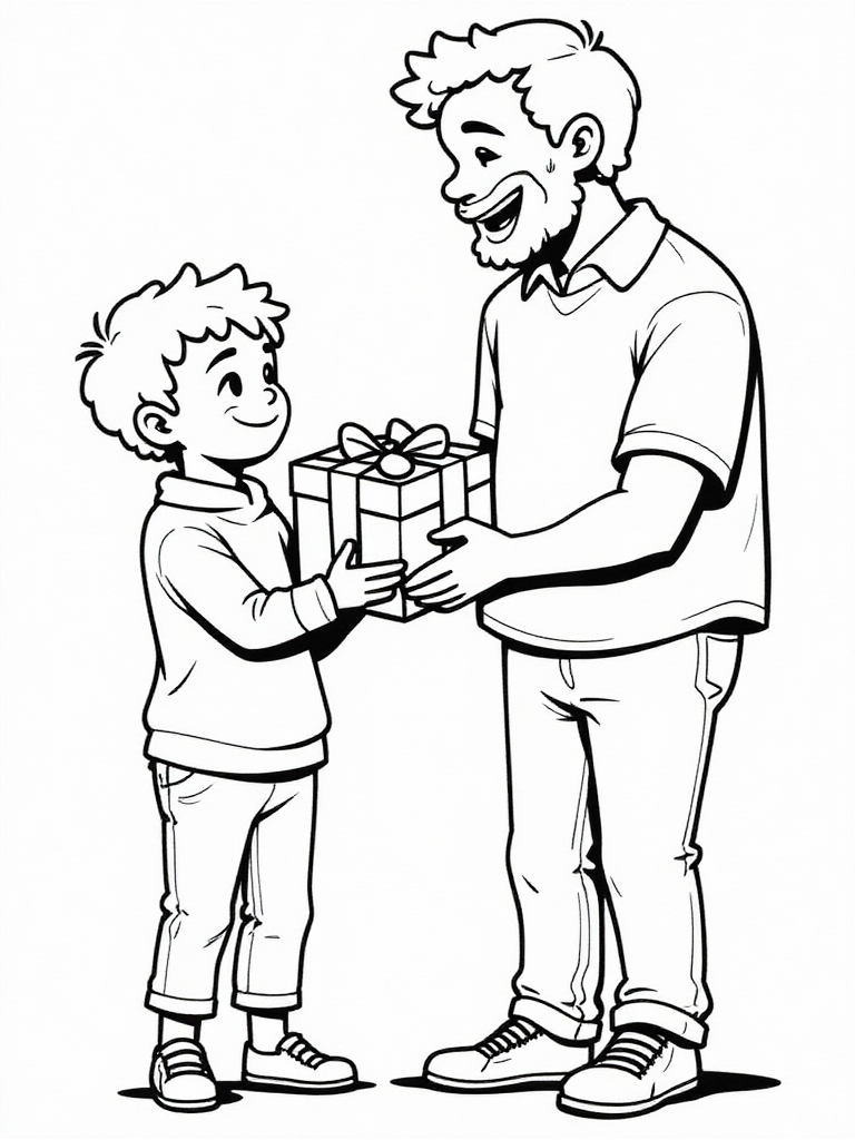 fAªte des pA¨res fils et pA¨re Coloriage fAªte des pA¨res fils et pA¨re