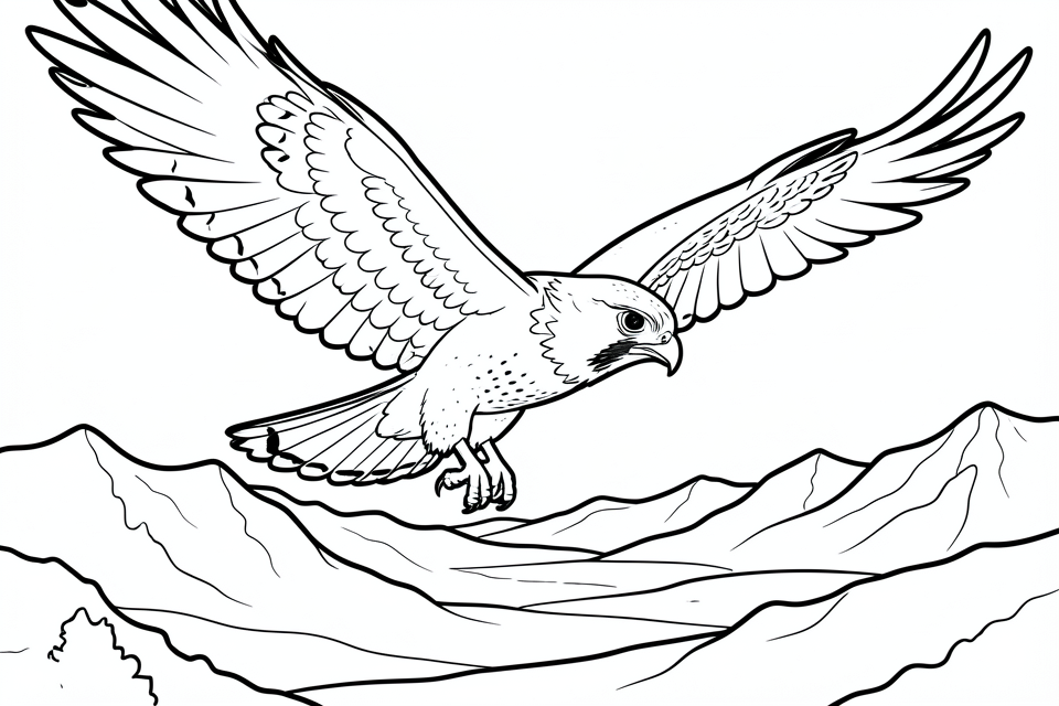 faucon Coloriage faucon