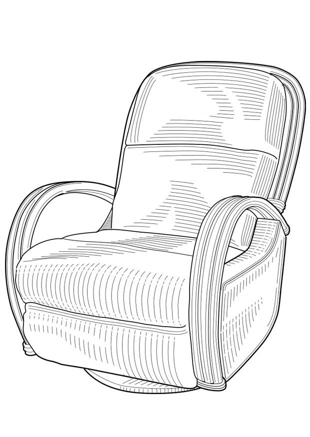 fauteuil Coloriage fauteuil