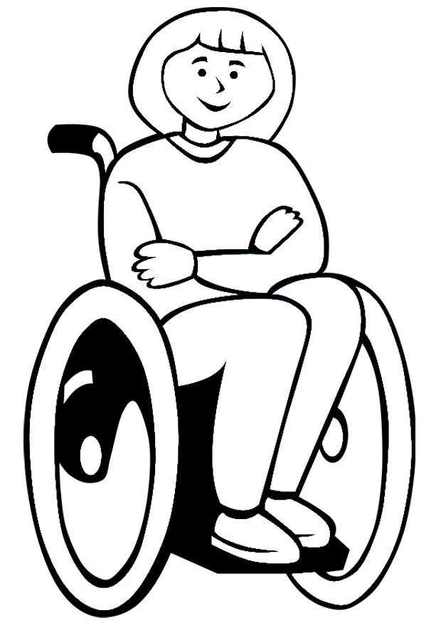 fauteuil roulant Coloriage fauteuil roulant