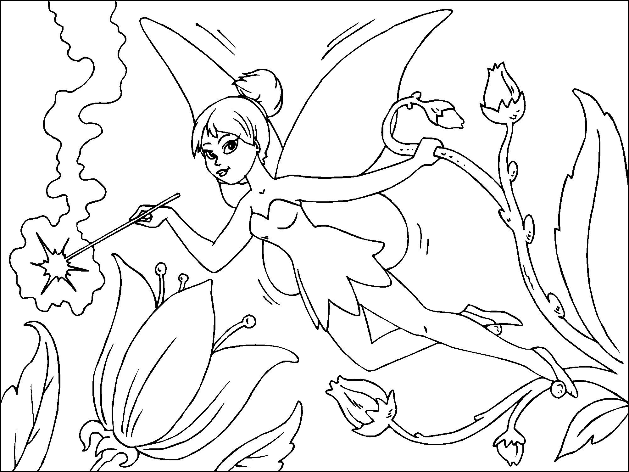 Coloriage fA©e des fleurs